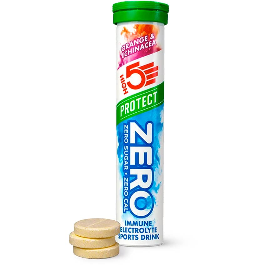 HIGH5 ZERO Protect Orange and Echinacea electrolyte tablets tube label view