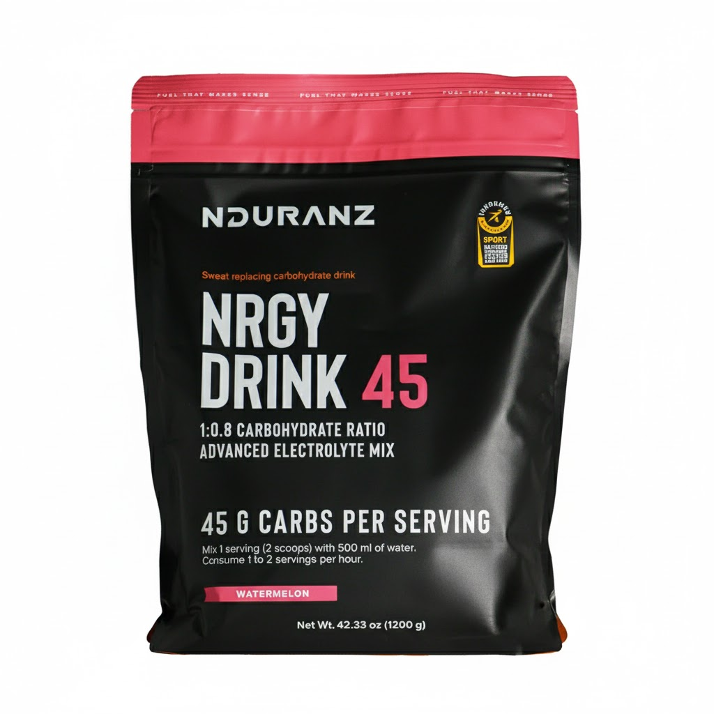 Nduranz Energy Drink Powder 45g Lemon flavour product packaging on white background