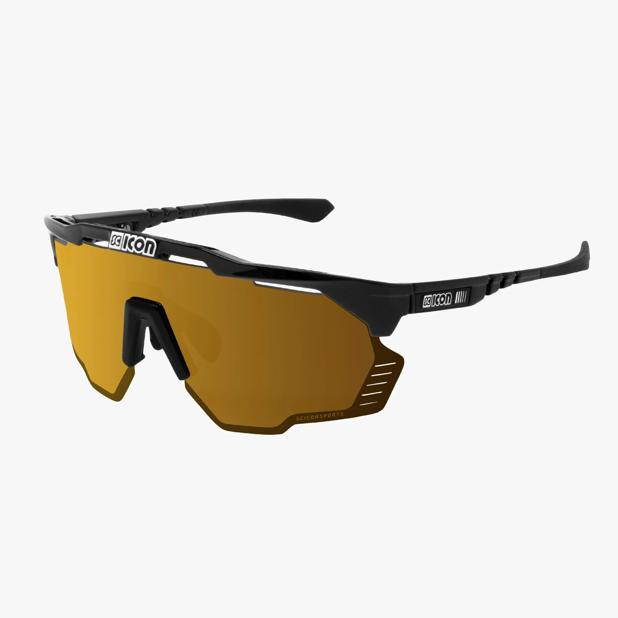 Scicon Aeroshade Kunken high-performance sport sunglasses with carbon matte frame and red mirrored lenses