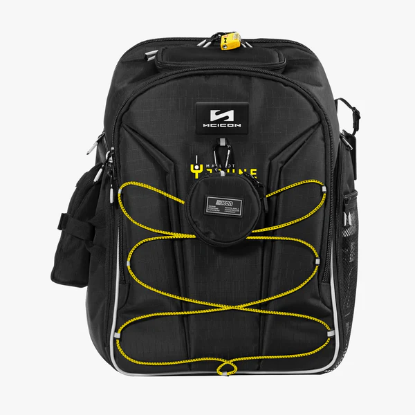 Scicon Backpack Pro 35L with multiple compartments, padded straps, and durable black fabric for travel and daily use.