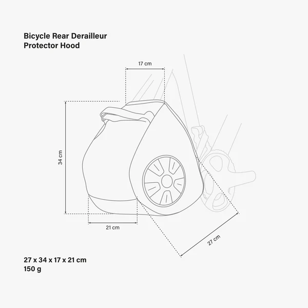 Scicon bicycle rear derailleur protector hood showing durable black rubber material and secure fit for bike gear protection.